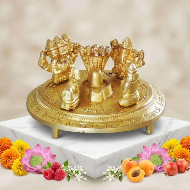 Shivling Idol in Brass, 2 inch – for Desk and Car