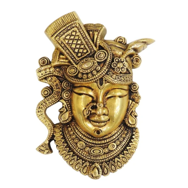 Deity Idol in Brass (Shrinath), 6 inch, brass, Vedikcraft Moradabad