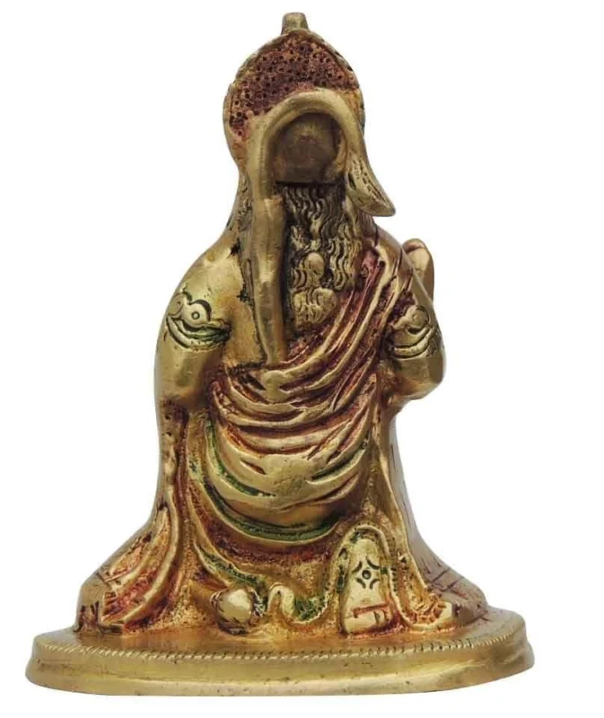 Hanuman Ji Idol in Brass, Seated, 5 inch