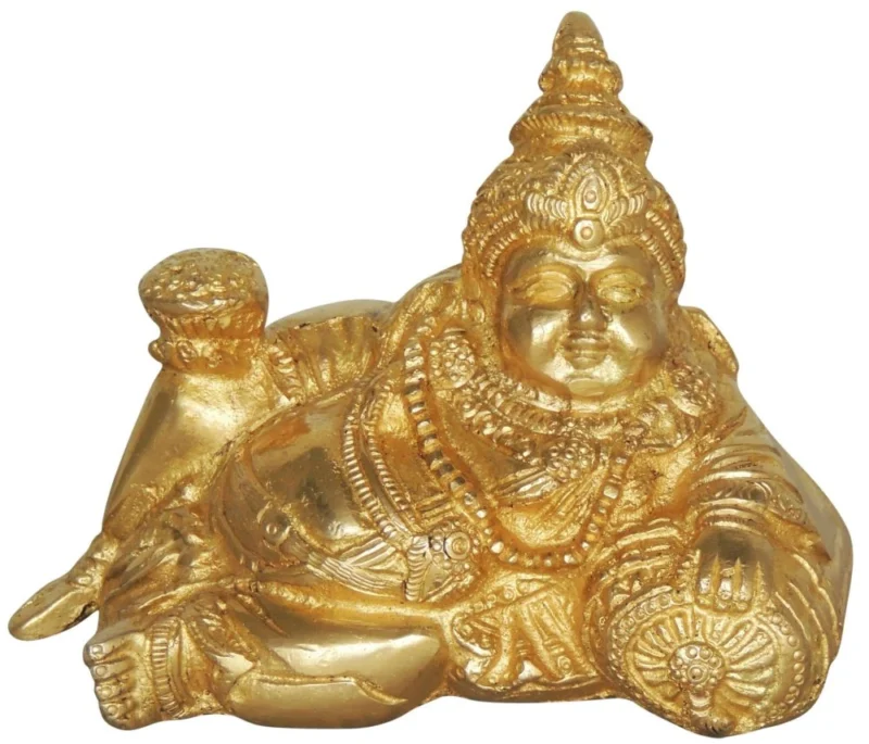 Kuber Ji Idol in Brass (Sleeping)