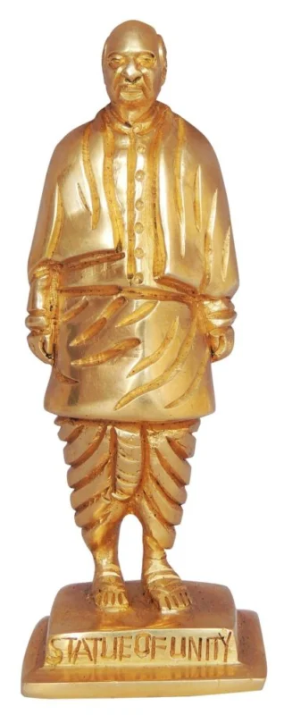 Statue of Unity (Sardar Patel) Statue in Brass (Vallabhbhai), 4.5 inch – for Office Desk