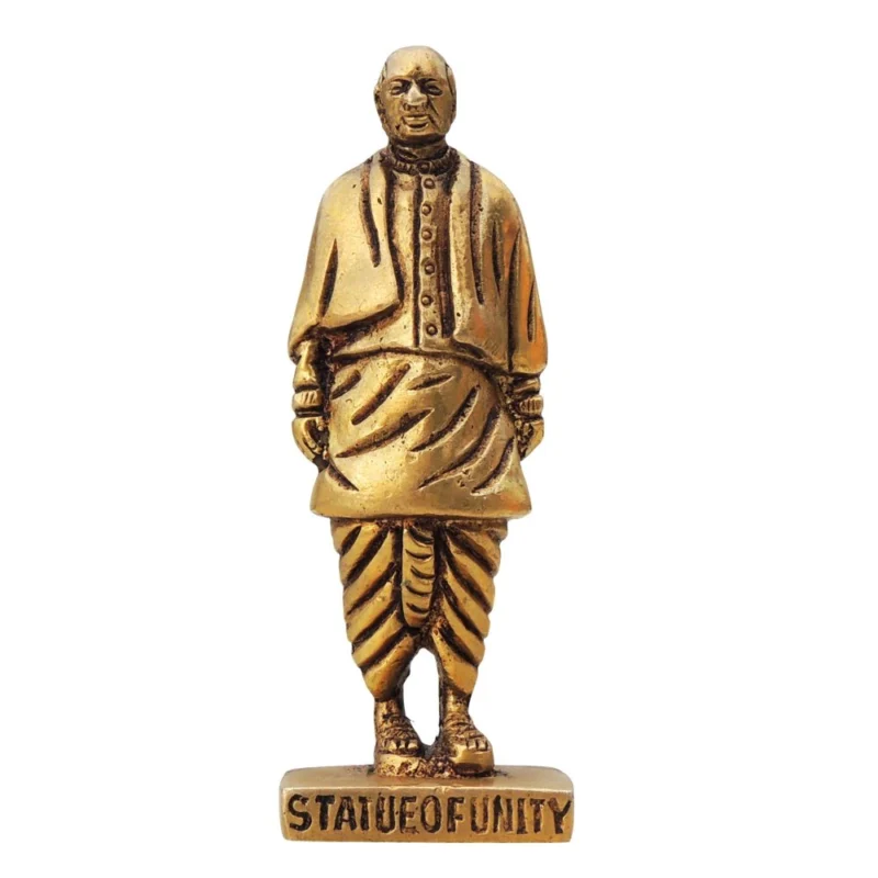 Statue of Unity (Sardar Patel) Statue in Brass, 3.5 inch – for Office Desk
