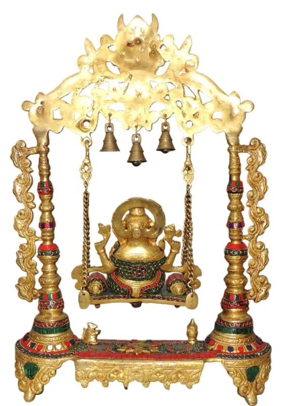 Ganesh Ji Idol in Brass, 26.5 inch, design BS1373-D