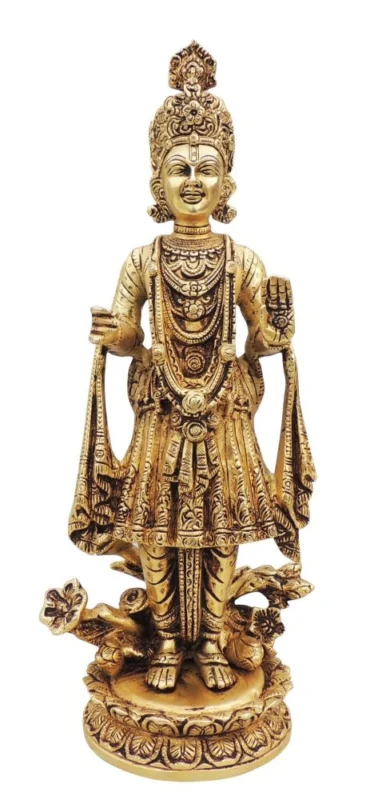 Narayan Idol in Brass (Swami), 12.5 inch – for Pooja Room