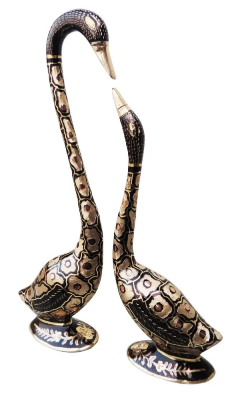 Brass Swan Showpiece
