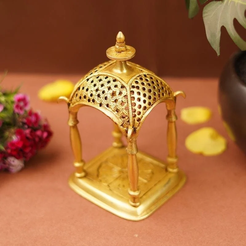 Brass Mandir for Home (Pooja Temple), 7 inch
