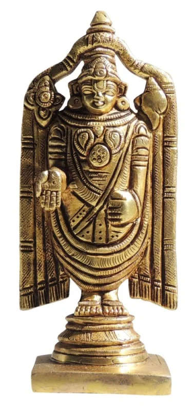 Tirupati Balaji Idol in Brass (Bala), 5.5 inch