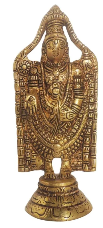 Tirupati Balaji Idol in Brass (Bala), 8 inch, 1 kg – for Pooja Room