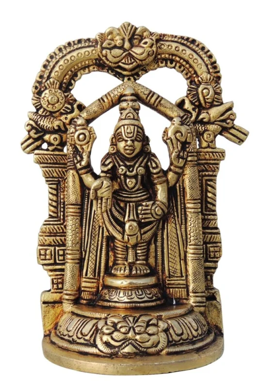 Tirupati Balaji Idol in Brass (Bala), 5.6 inch