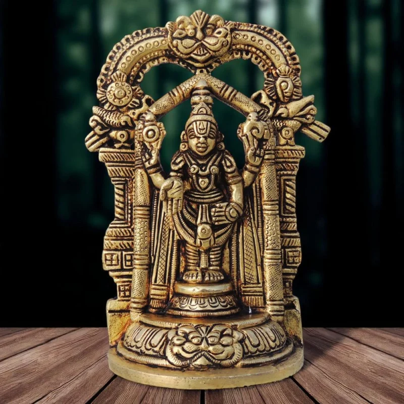 Tirupati Balaji Idol in Brass (Bala), 5.6 inch – for Home Mandir