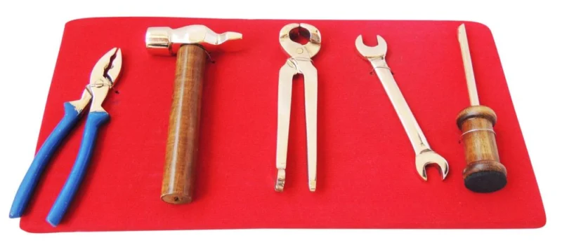 Brass Miniature Tool Kit, 10 inch