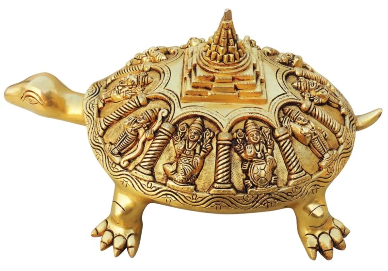 Brass Tortoise for Pooja, 6 inch