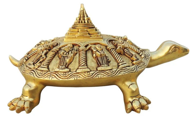 Brass Tortoise for Pooja, 6 inch