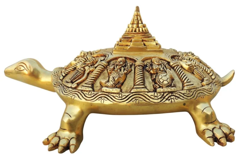 Brass Tortoise for Pooja, 6 inch