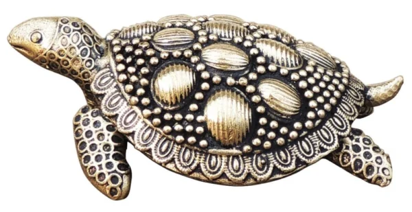 Brass Tortoise (Kachua) Showpiece, 1 inch, 80 g, brass, Vedikcraft Moradabad