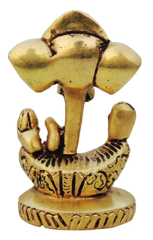 Ganesh Ji Idol in Brass, 3 inch, design BS1481-B