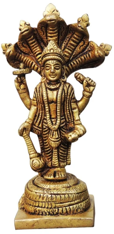 Vishnu Ji Idol in Brass, 5 inch, design BS1759-C