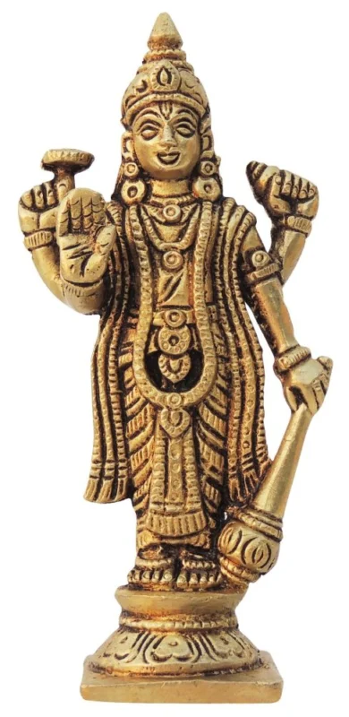 Vishnu Ji Idol in Brass, 5 inch, design BS1597-V