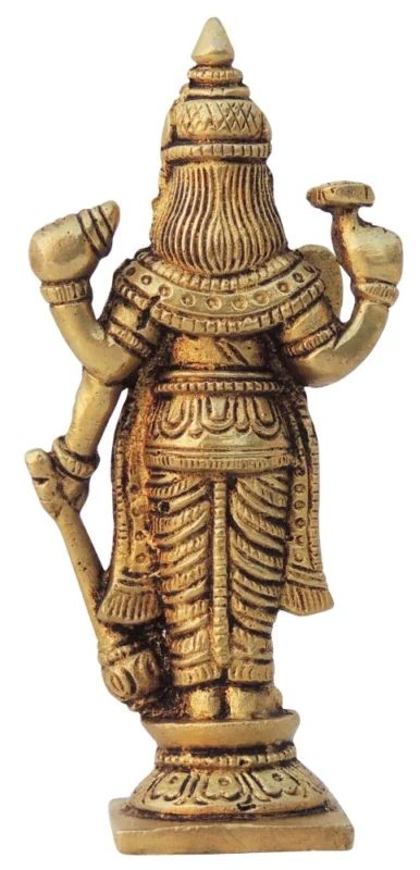 Vishnu Ji Idol in Brass, 5 inch, design BS1597-V