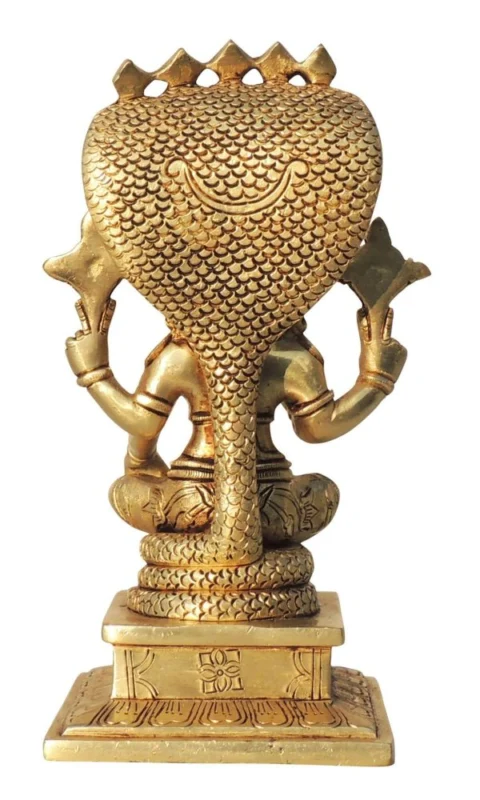 Vishnu Ji Idol in Brass, 9.5 inch, 3.34 kg