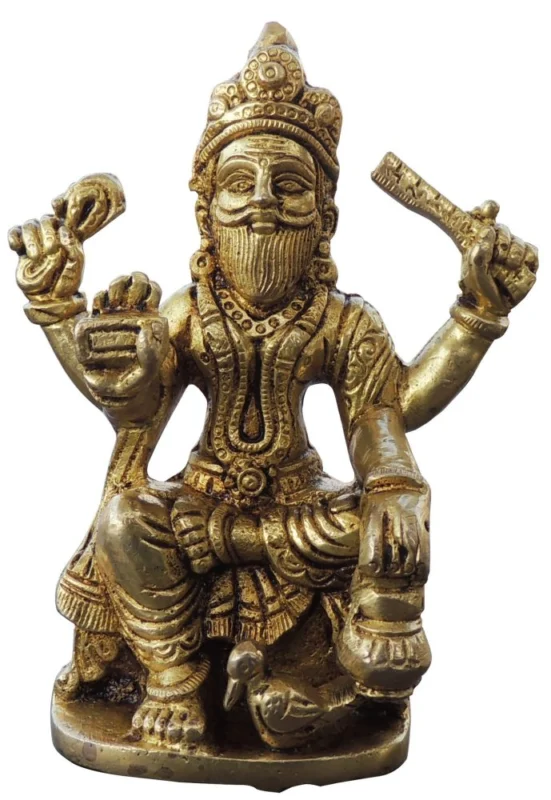 Vishwakarma Ji Idol in Brass, 4.5 inch – for Home Mandir