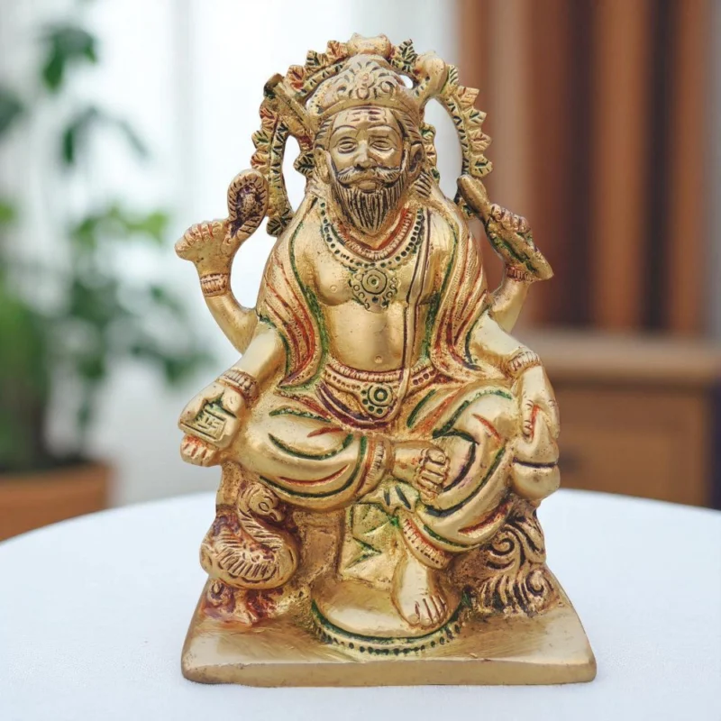 Vishwakarma Ji Idol in Brass, 6 inch – for Home Mandir