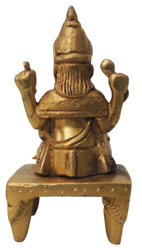 Vishwakarma Ji Idol in Brass, 4 inch