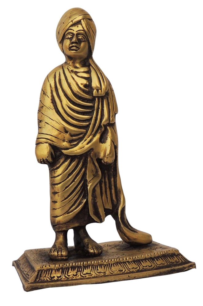 Swami Vivekananda Statue in Brass (Vivekanand), 8.5 inch, brass, Vedikcraft Moradabad