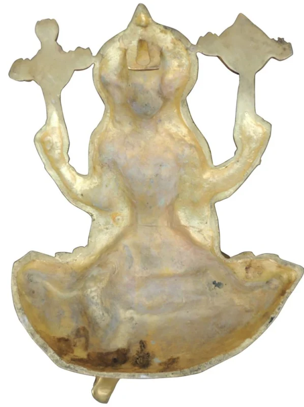 Devi Idol in Brass, Wall Hanging (Varahi), 12 inch