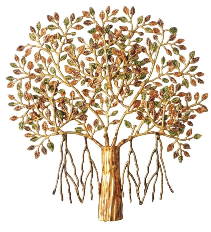 Brass Wall Hanging Tree (Hangingg Kalpavriksha), 23 inch