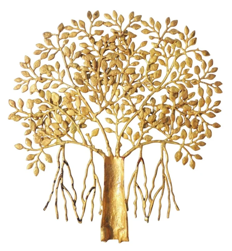 Brass Wall Hanging Tree (Hangingg Kalpavriksha), 23 inch