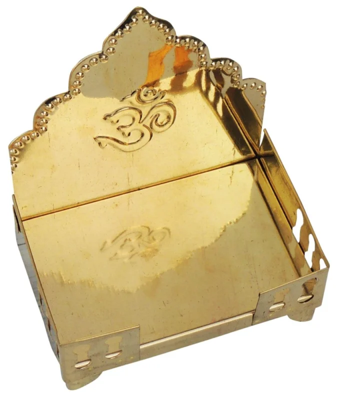 Brass Singhasan for Laddu Gopal and Idols (Singhansan), 6.4 inch (No. 5)