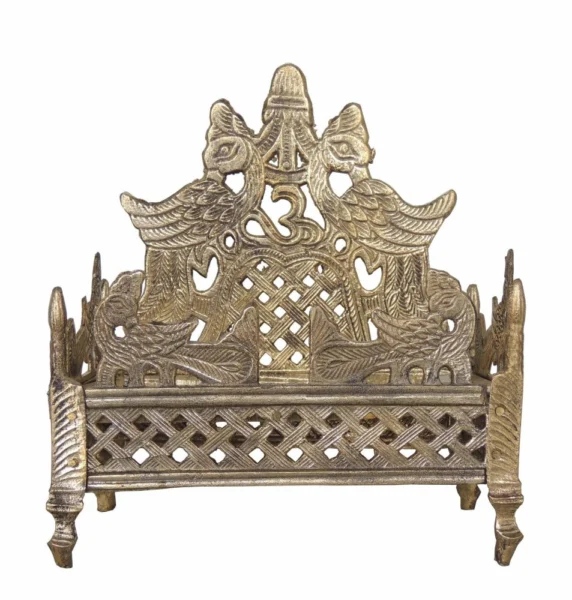 Brass Singhasan for Laddu Gopal and Idols, 8.5 inch, brass, Vedikcraft Moradabad