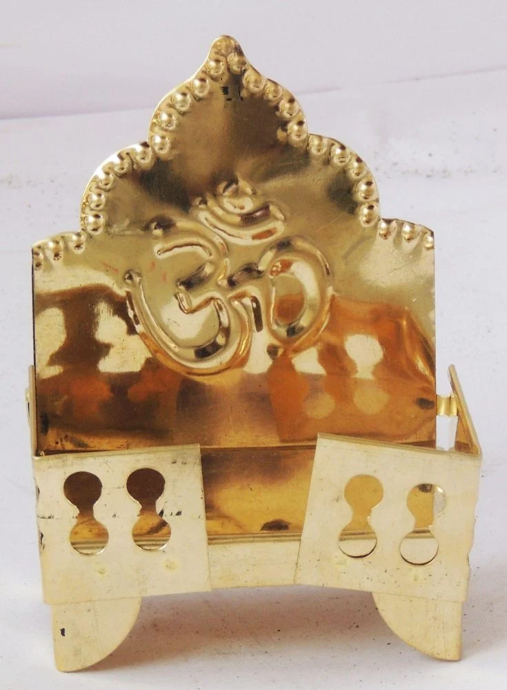 Brass Singhasan for Laddu Gopal and Idols, 5.5 inch, brass, Vedikcraft Moradabad