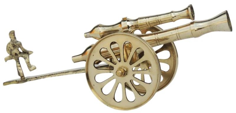 Brass Miniature Small Toop Cannon, 4.6 inch (No. 12)