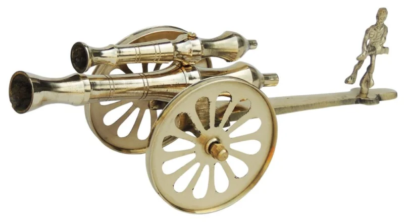 Brass Miniature Small Toop Cannon, 4.6 inch (No. 12)