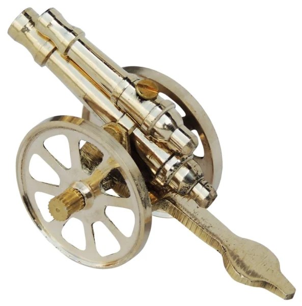 Brass Miniature Small Toop Cannon, 1.7 inch, brass, Vedikcraft Moradabad