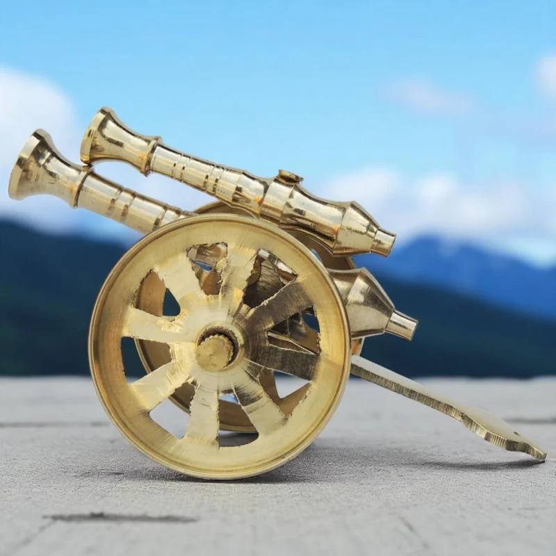Brass Miniature Small Toop Cannon, 2.6 inch – Toy for Children (No. 5)