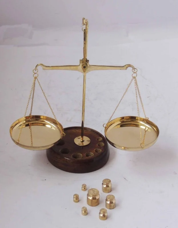 Brass Taarzu 50 gm Weighing Machine, 7.5 inch