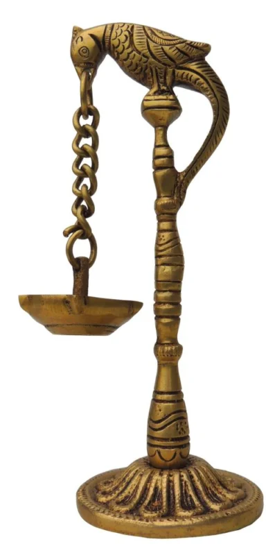 Brass Stand Diya (Deepak) (Cor)