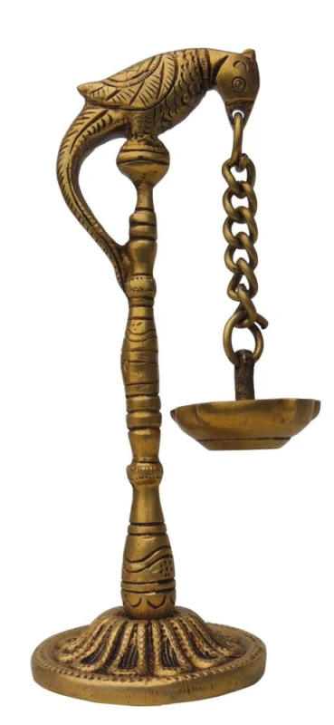 Brass Stand Diya (Deepak) (Cor)