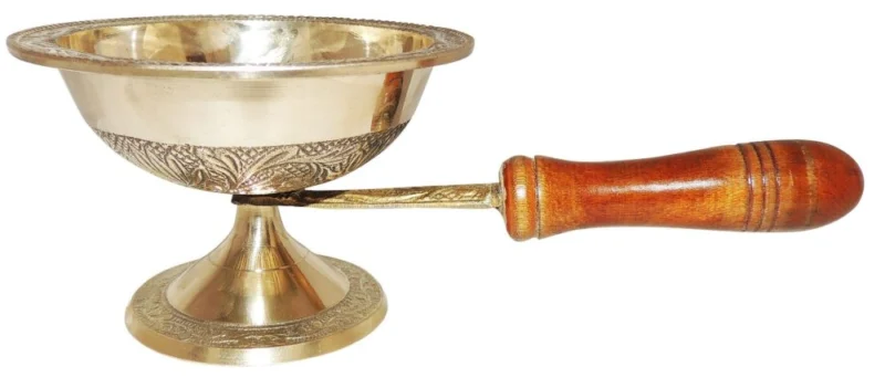 Brass Table Diya (Deepak), 3 inch, design F684-C