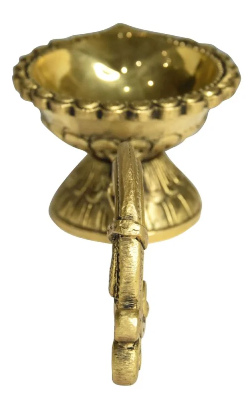 Brass Table Diya (Deepak), 3 inch, design BS1503-E