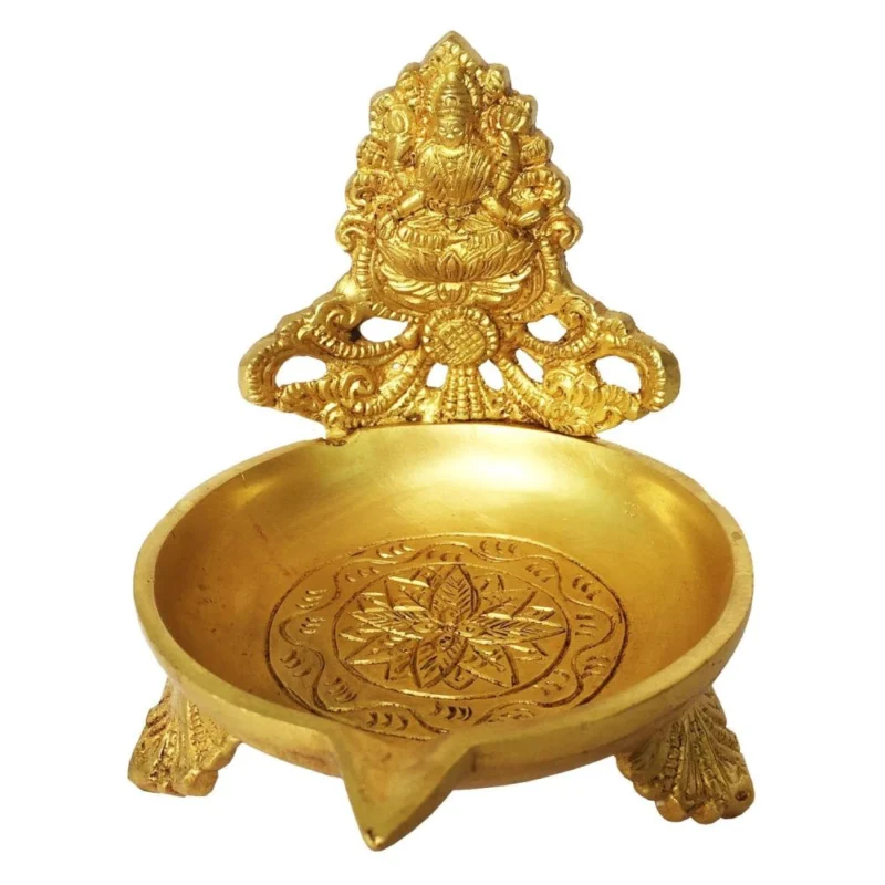 Brass Laxmi Deepak (Lamp), 4 inch