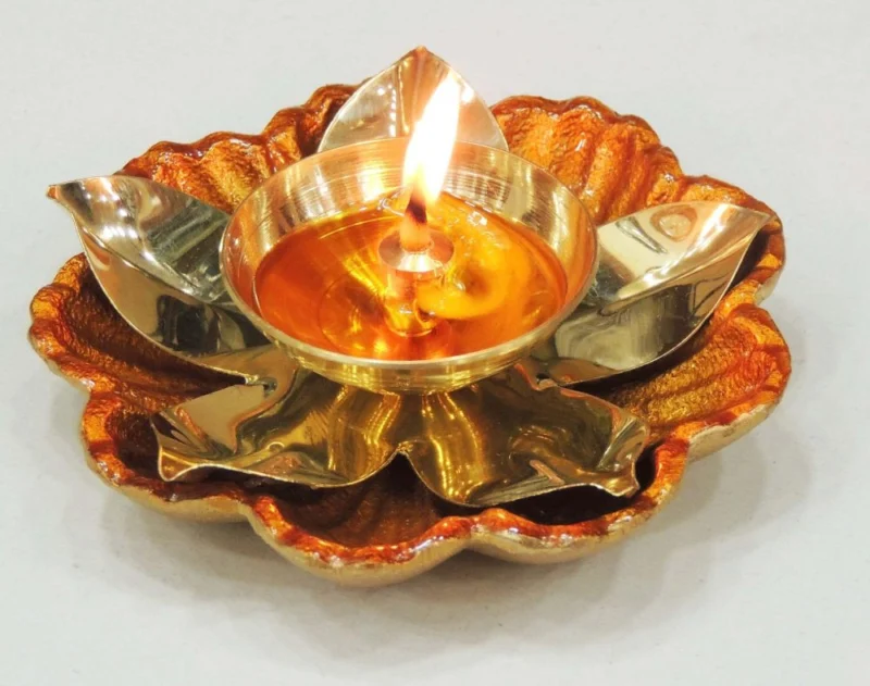 Brass Table Diya (Deepak), 1 inch, 110 g