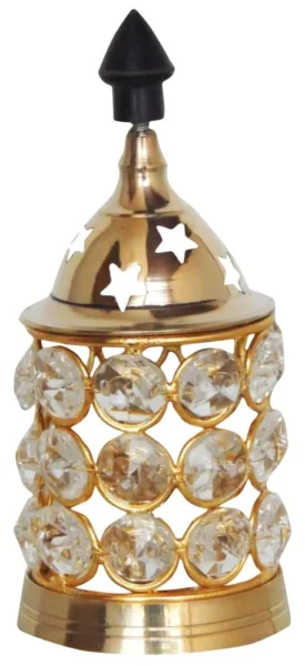 Brass Table Diya (Deepak) (Deep), 4.5 inch, brass, Vedikcraft Moradabad