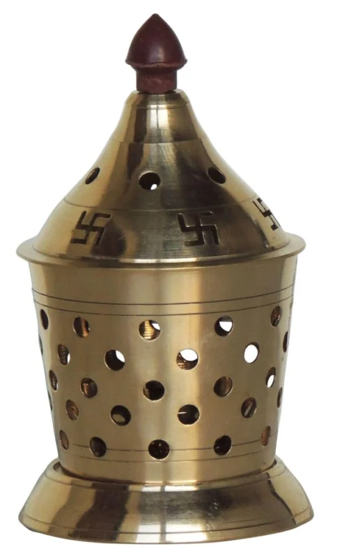 Brass Stand Diya (Deepak), 4.5 inch, design Z542-B