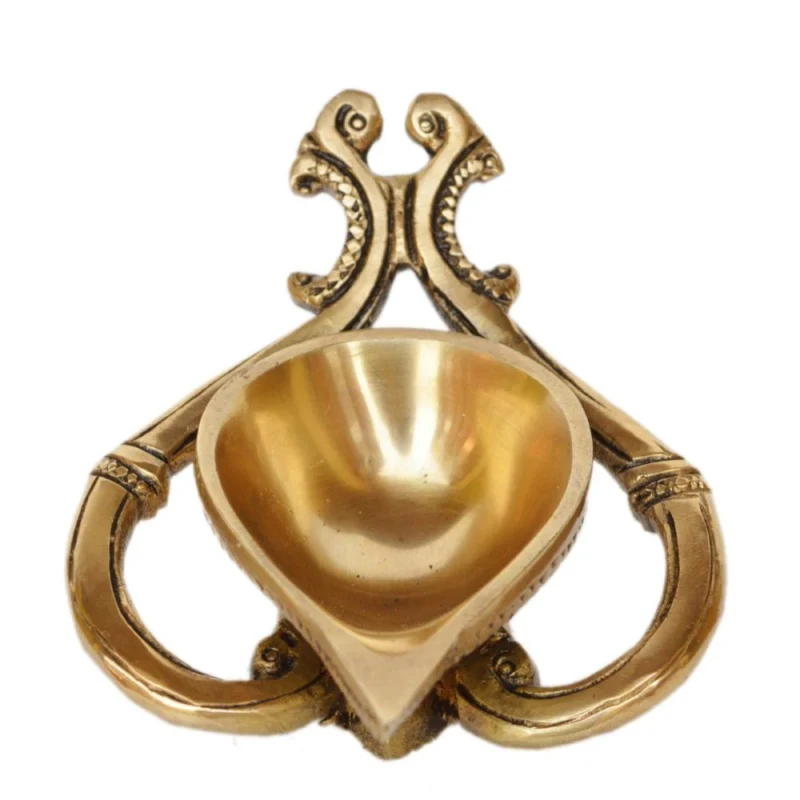 Brass Table Diya (Deepak), 2 inch, design BS1161-A