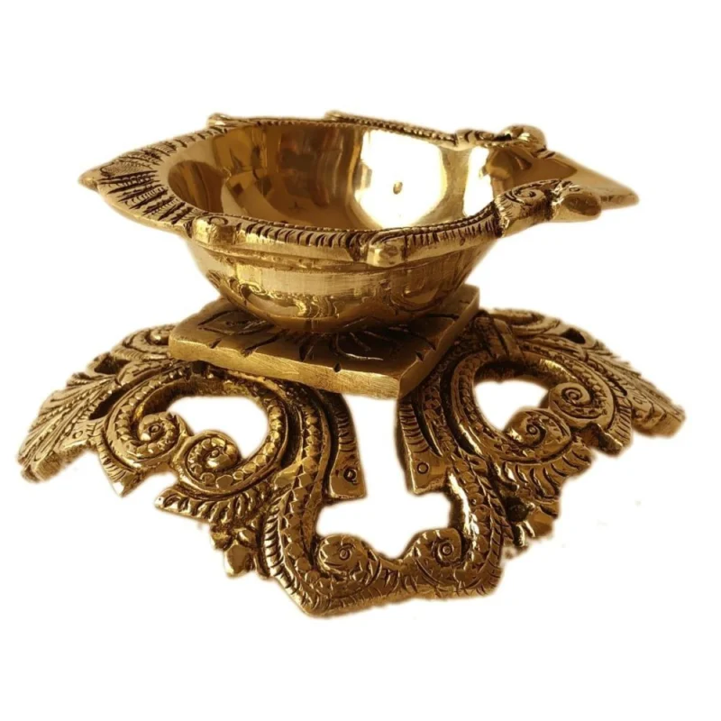 Brass Table Diya (Deepak), 2.4 inch