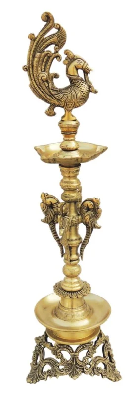 Brass Stand Diya (Deepak), 25 inch